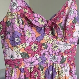 Floral Maxi Dress with Bow Detail